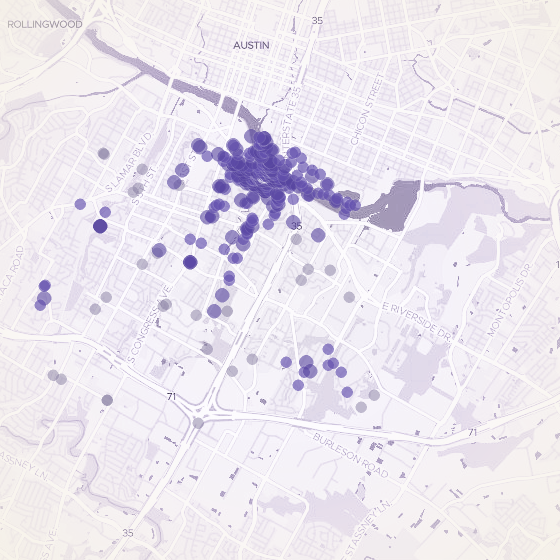 Interactive map of South Austin
