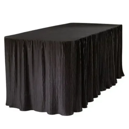 6 Foot Black Crinkle Rental