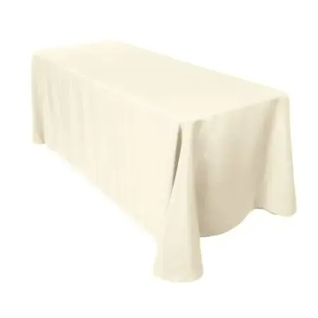 8 foot Ivory Linen Rental