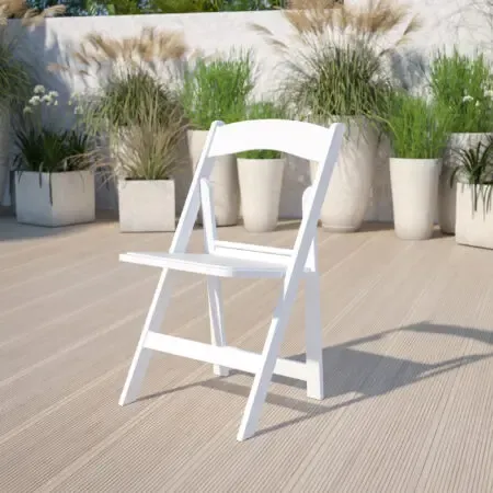 White Resin Folding Chairs