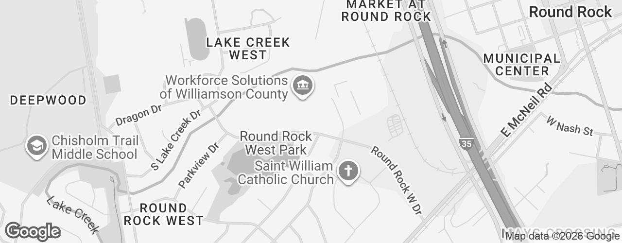 Map banner of Workforce Solutions of Williamson County