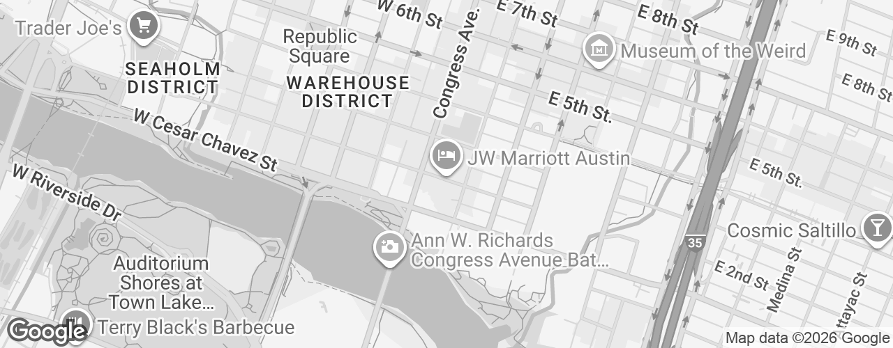 Map banner of JW Marriott Austin
