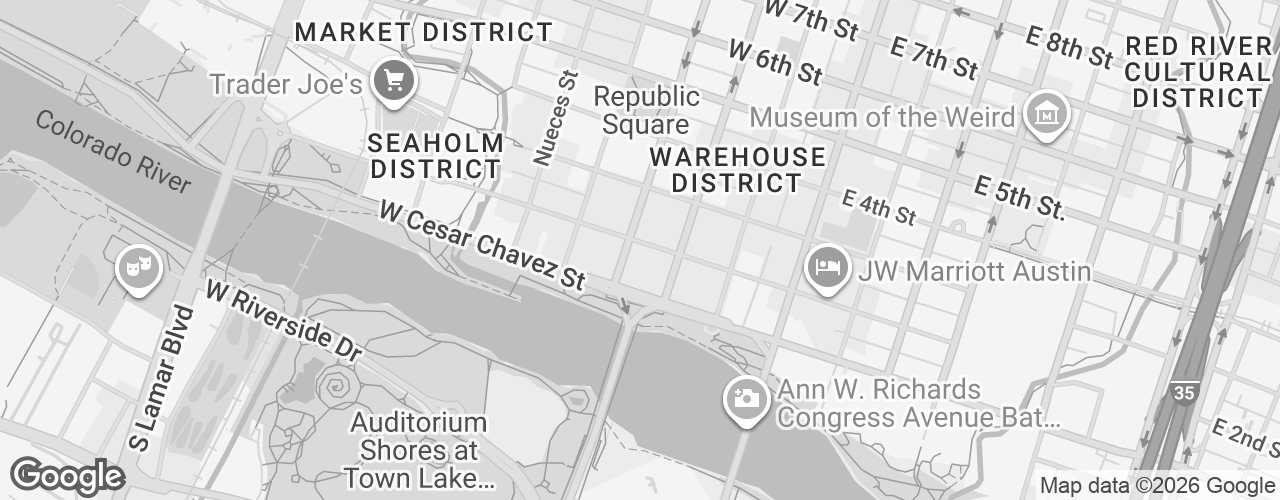 Map banner of Austin City Hall Atrium