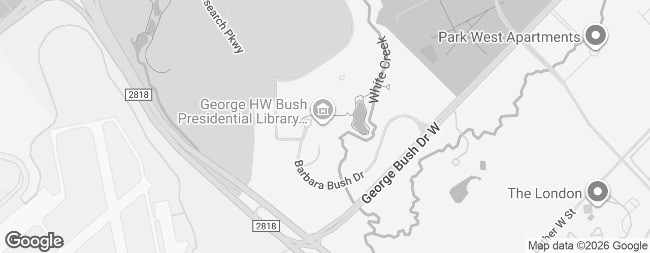 Map banner of George H W Bush Presidential Library and Museum
